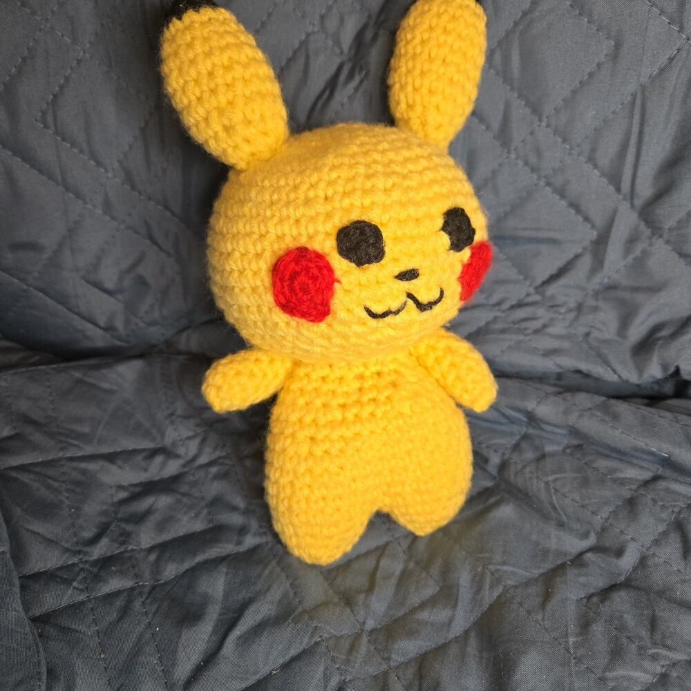 Sekiguchi Pikachu 9" Plush Handmade Fluffy Pokemon Nintendo Stuffed Plush Em